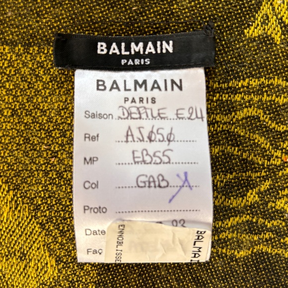 BALMAIN RARE ONE-OF-A-KIND SCULPTED LAMBSKIN LEATHER POLKADOT ROSE TOP - Picture 10 of 16